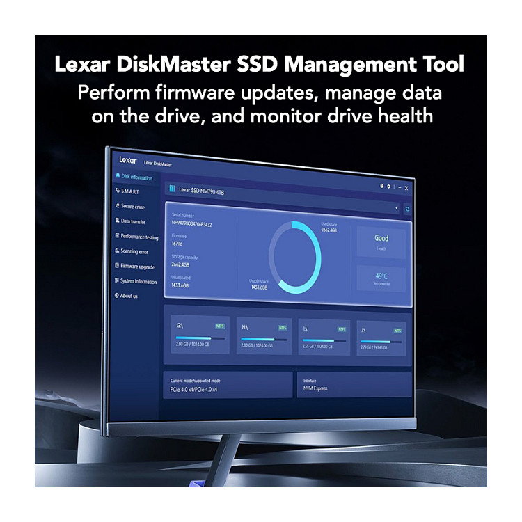 SSD LEXAR NQ780 1TB M.2 2280 PCIe NVMe-5
