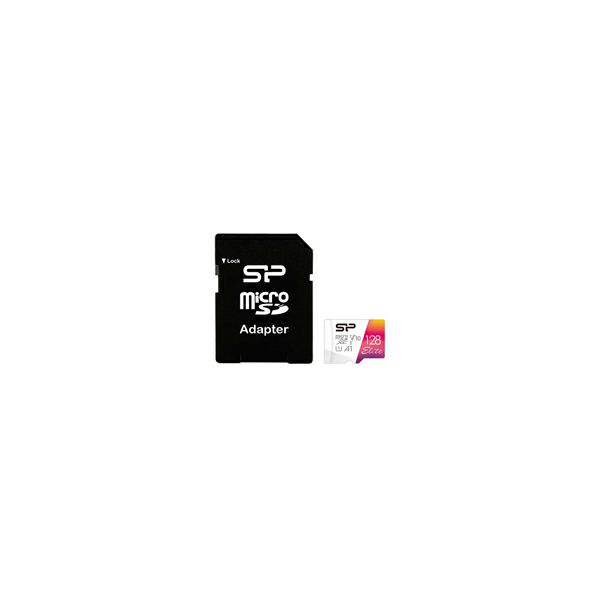 SP MEMORIJSKA KARTICA TF_SDXC UHS-IU1 A1,V10 COLOR,SR104, Adapter, W/A,128GB-1