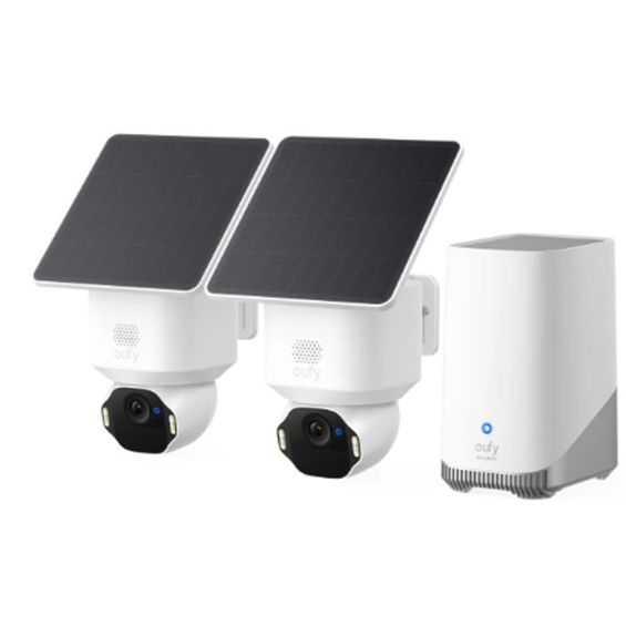 Komplet sigurnosnih kamera ANKER Eufy Security SoloCam E42 (Ultra HD 4K, zaznavanje gibanja, 360° zaščita, sirena, SolarPlus™ 2.0 tehnologija, bez mesečnih naročnin, 2 solarna panela)-9