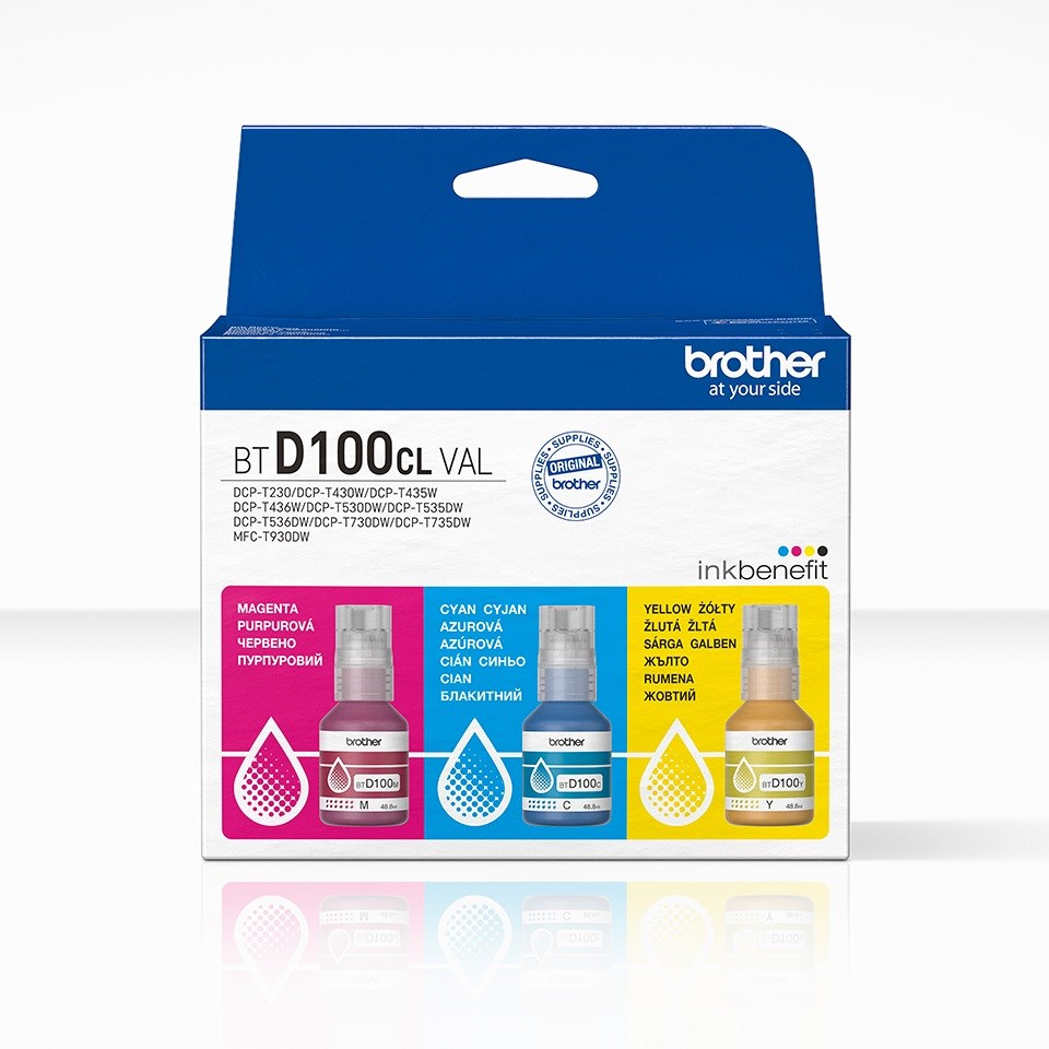 Tinta BROTHER BT-D100CLVAL Multipack-0