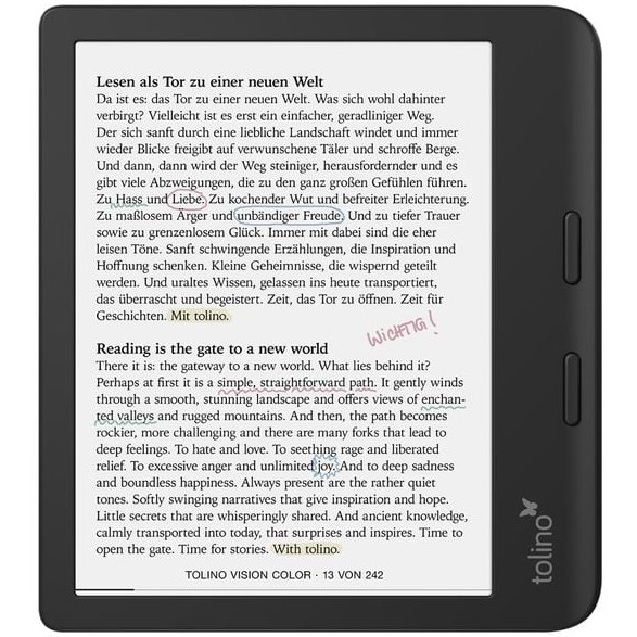 E-book reader TOLINO 4016621130183 Touchscreen Wi-Fi crna boja-1