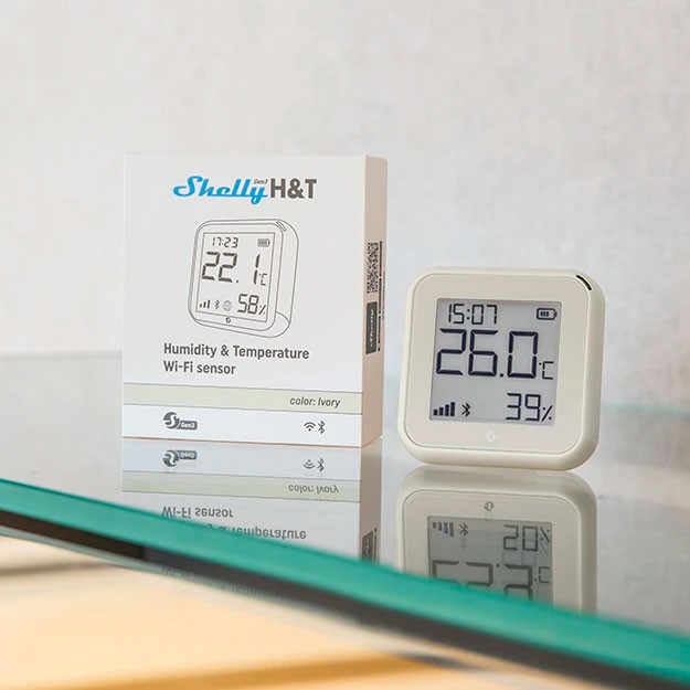Senzor Shelly PLUS H&T Gen. 3 Ivory Temperature & Humidity Sensor Wi-Fi-1