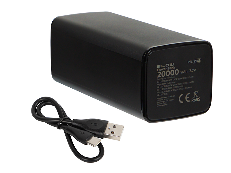 Power Bank BLOW PB20G (20000mAh, PD 65W, crna)-1