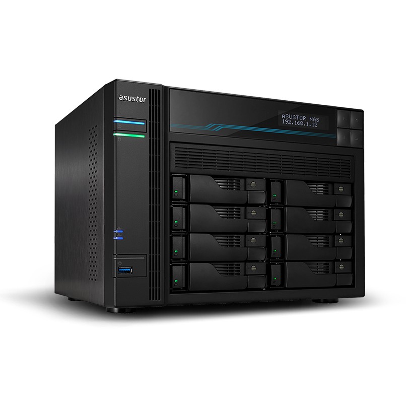 NAS Tower Asustor Lockerstor 10 AS6510T (Intel Atom® C3538, 8 GB DDR4, 0 TB, ADM, crna)-0