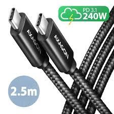 Kabel AXAGON CC USB CM 2.0 USB CM 2,5m crna boja