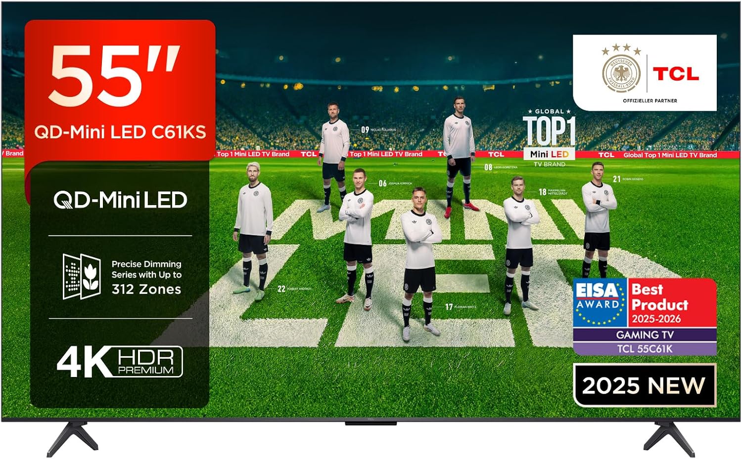 Televizor TCL 55C61KS (139cm, qled, 4k, google tv)-0