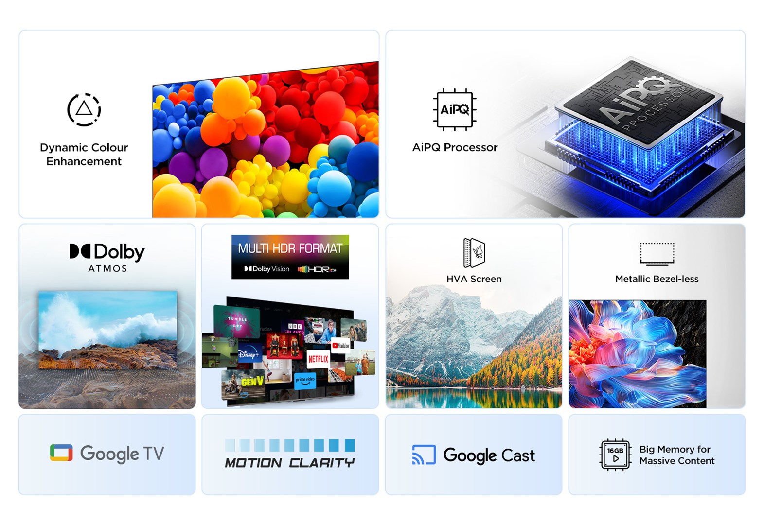 TV TCL LED 75V6C Google TV (190.5 cm, 4K Ultra HD, HDR10, Dolby Audio, Smart TV)-3