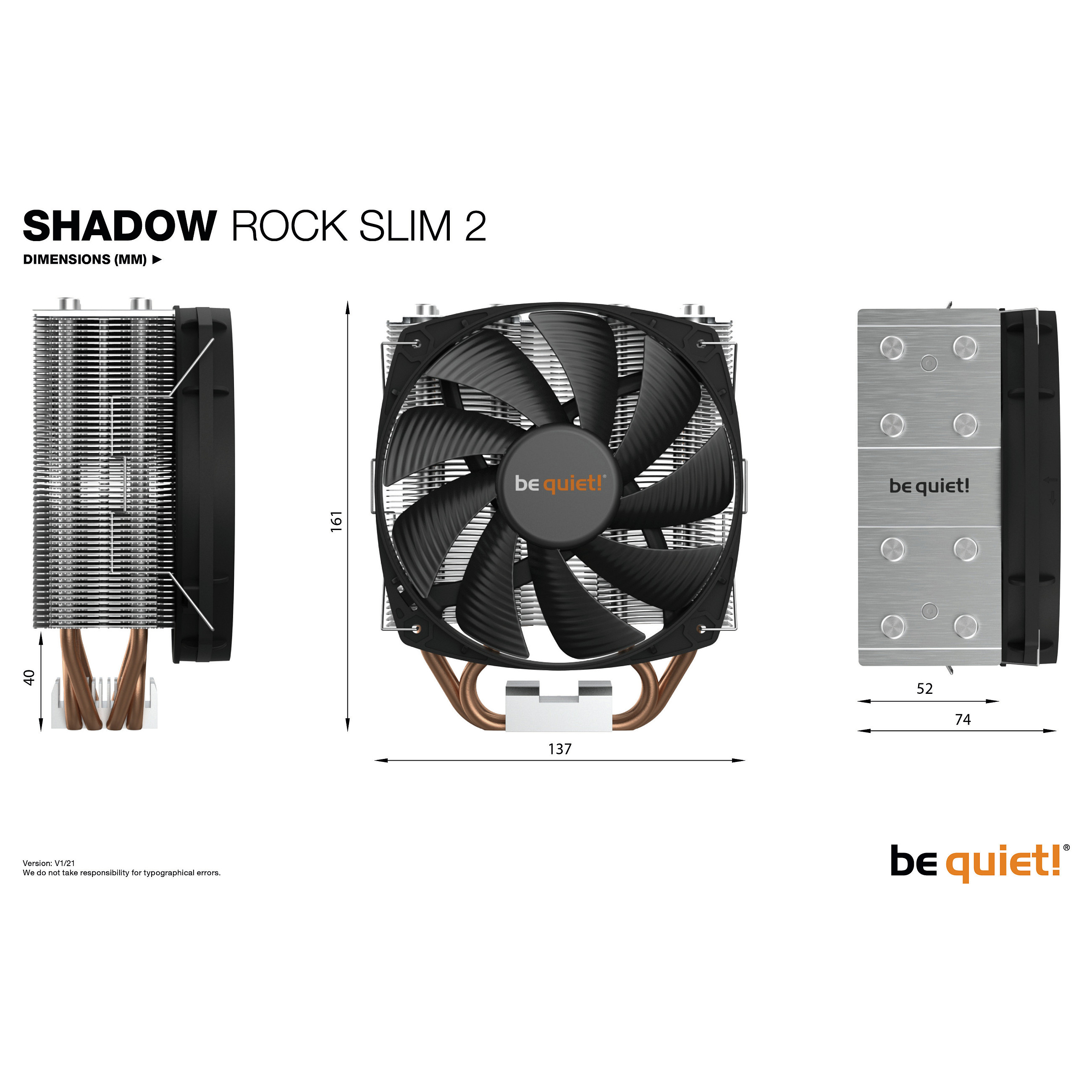 Hladnjak za CPU BE QUIET! Shadow Rock Slim 2-7