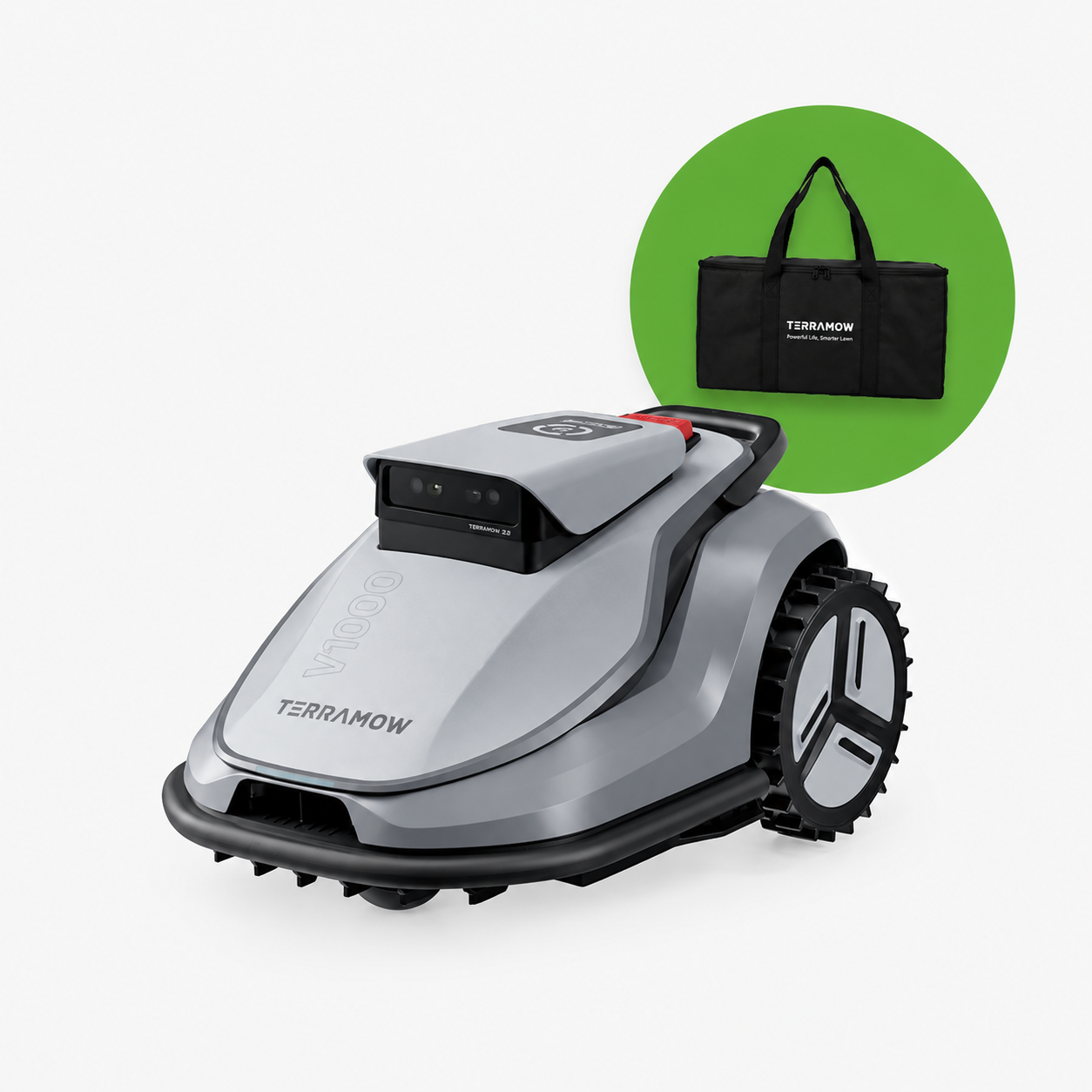 Robotska kosilica TERRAMOW V1000 (do 1200 m², 20,3 cm, TerraVision 2.0, Wi-Fi, 4G) + poklon torba-0