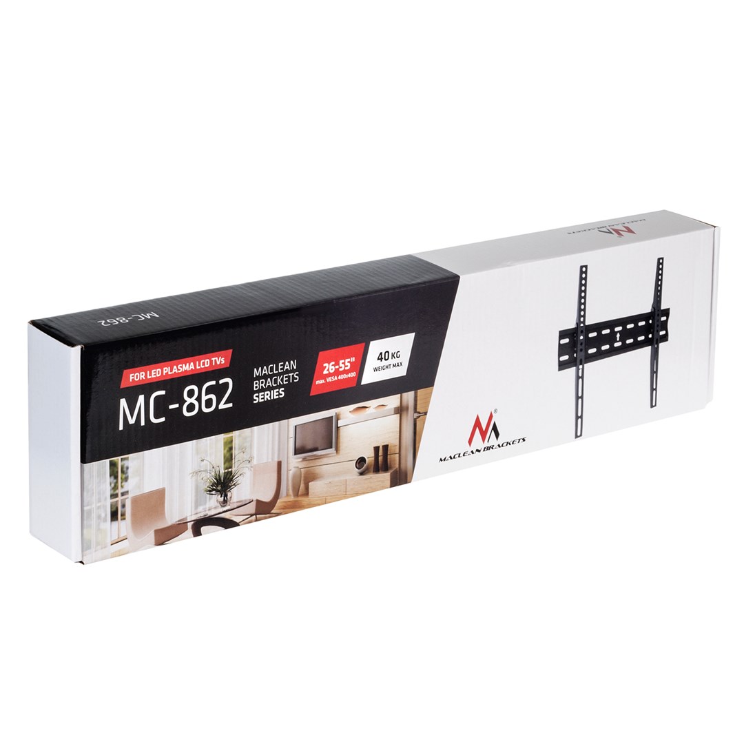 TV nosač MACLEAN BRACKETS MC-862 (26-55", 40kg, Vesa 400x400, crna boja)-2