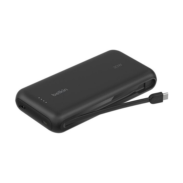 Prijenosna baterija BELKIN BoostCharge Pro (20000mAh, 30W PD, integrirani USB-C kabel, crna)-1