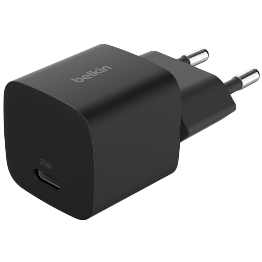 KUĆNI PUNJAČ BELKIN BOOST↑CHARGE (25W, USB-C, PD, PPS), crni