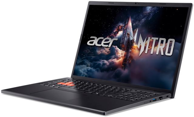 Laptop ACER Nitro 16 AN16-72 (16" WUXGA 165Hz, Intel Core i7-14650HX, 16GB RAM, 512GB SSD, NVIDIA GeForce RTX 4050 6GB, Bez operativnog sustava, Non-HR tipkovnica, Crni)-0
