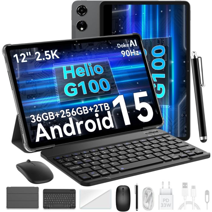 Tablet BLACKVIEW MEGA 3 (12.1" 2.5K, 90 Hz, MediaTek Helio G100, 12GB RAM, 256GB, Android 15)-2