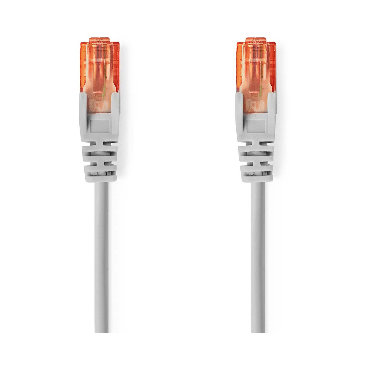 Kabel NEDIS CCGL85230GY50, Patch, CAT 6, U/UTP, 5m, sivi, label-1