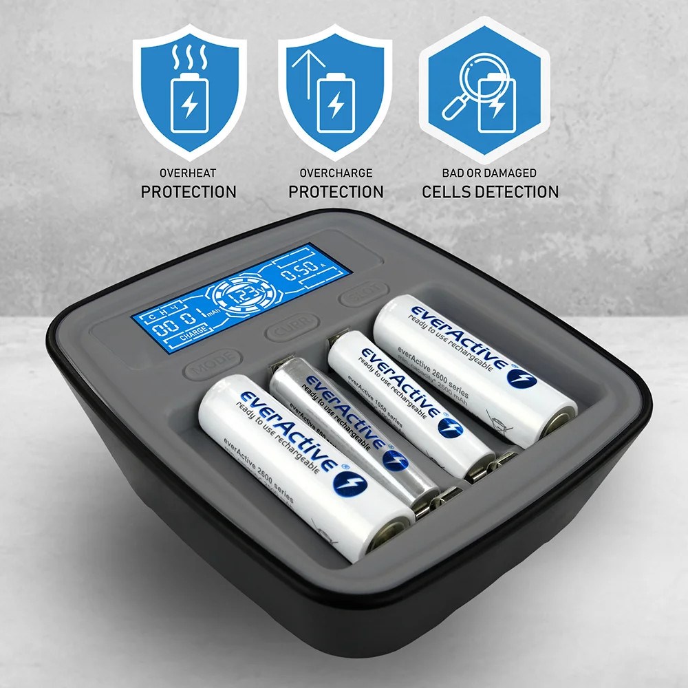 Punjač baterija Ni-MH USB-C EVERACTIVE NC1000MV2-3
