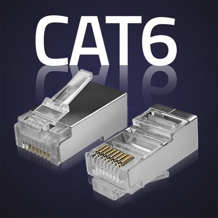 RJ45 modularni konektor QOLTEC 54556 CAT6 FTP zlatno-plated kontakti 100 komada-2