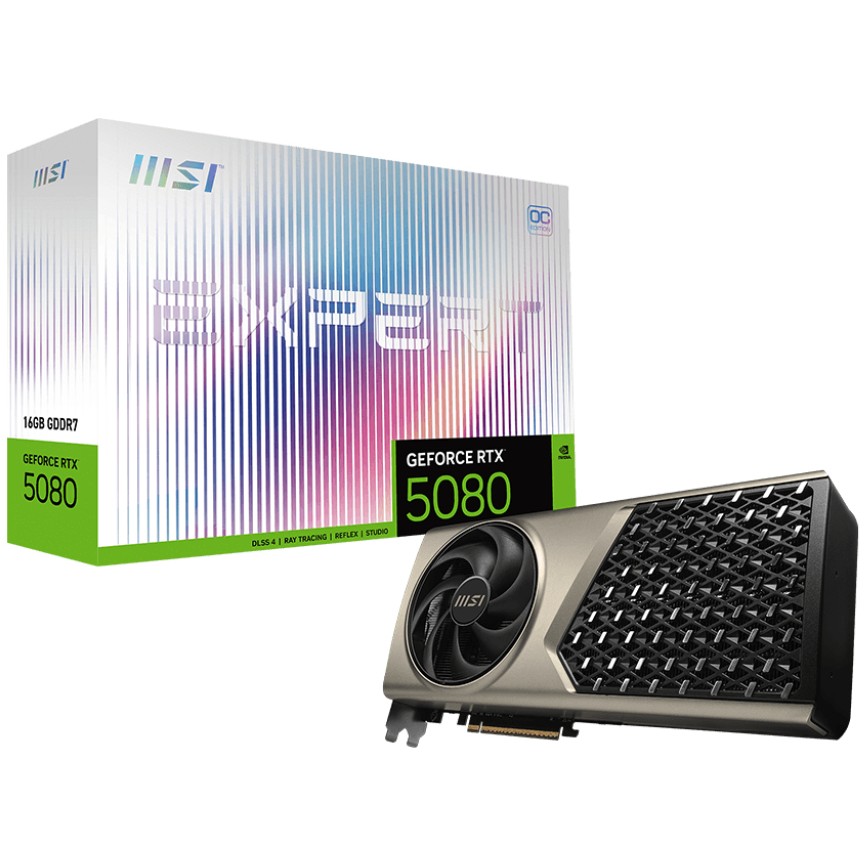 Grafička kartica MSI RTX 5080 16G EXPERT OC (16GB GDDR7, PCIe 5.0, 3x DisplayPort, 1x HDMI)-1