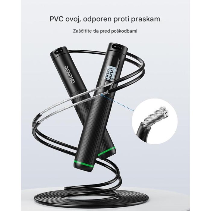 Preskakivač → RENPHO → Smart Jump Rope → brezžična preskakovalna vrvica z nasadkom-1
