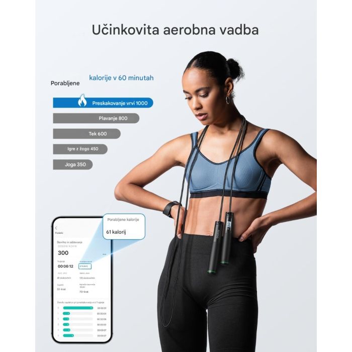 Preskakivač → RENPHO → Smart Jump Rope → brezžična preskakovalna vrvica z nasadkom-3