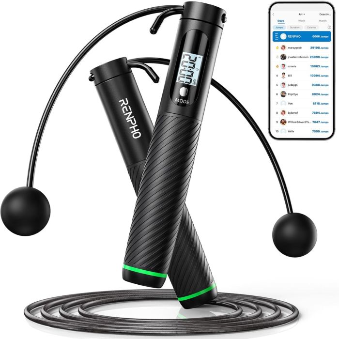 Preskakivač → RENPHO → Smart Jump Rope → brezžična preskakovalna vrvica z nasadkom
