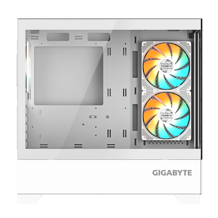 Kućište za računalo GIGABYTE C201 PANORAMIC ICE ATX (RGB osvjetljenje, belo, mini ITX / Micro ATX, 2x 120mm ARGB ventilator)-1