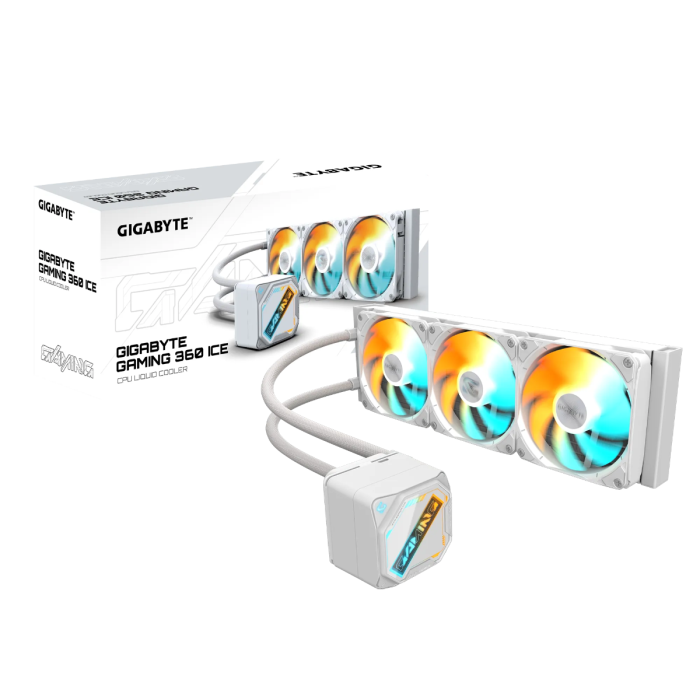 Vodeno hlađenje GIGABYTE GME 360 ICE (za Intel/AMD procesore, 3 x 120mm ARGB ventilatori, 500~2200 RPM, do 62 CFM, 14~36 dBA)-0