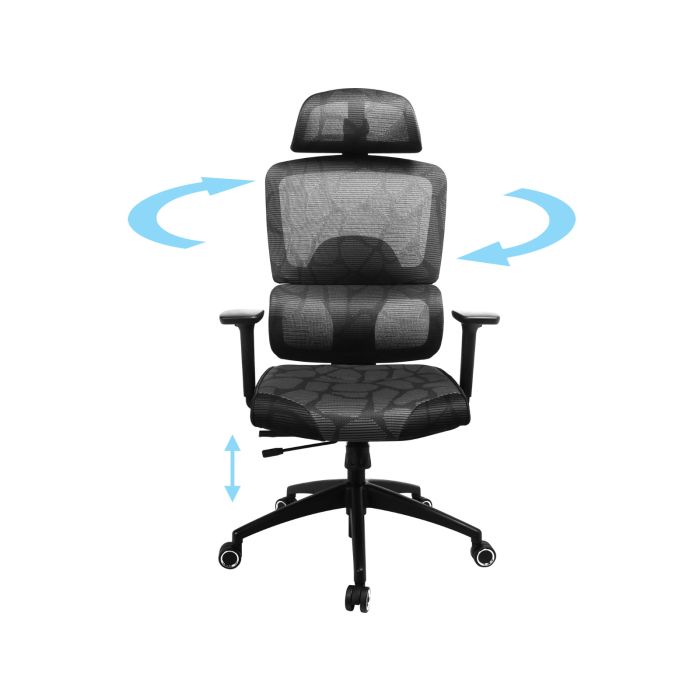 Gaming stol SANDBERG 640-96 ErgoFusion Pro (max. opterećenje 150 kg, 3D naslon za glavu, 3D nasloni za ruke)-3