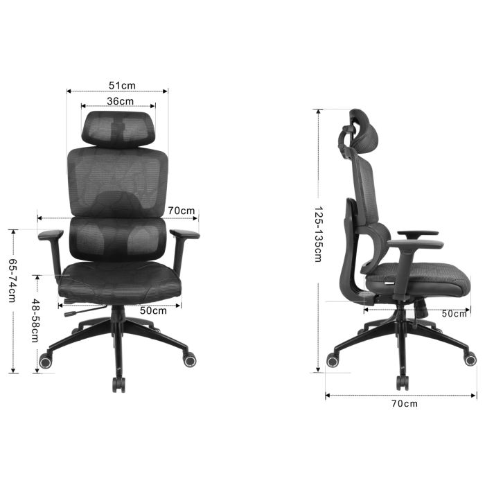 Gaming stol SANDBERG 640-96 ErgoFusion Pro (max. opterećenje 150 kg, 3D naslon za glavu, 3D nasloni za ruke)-8