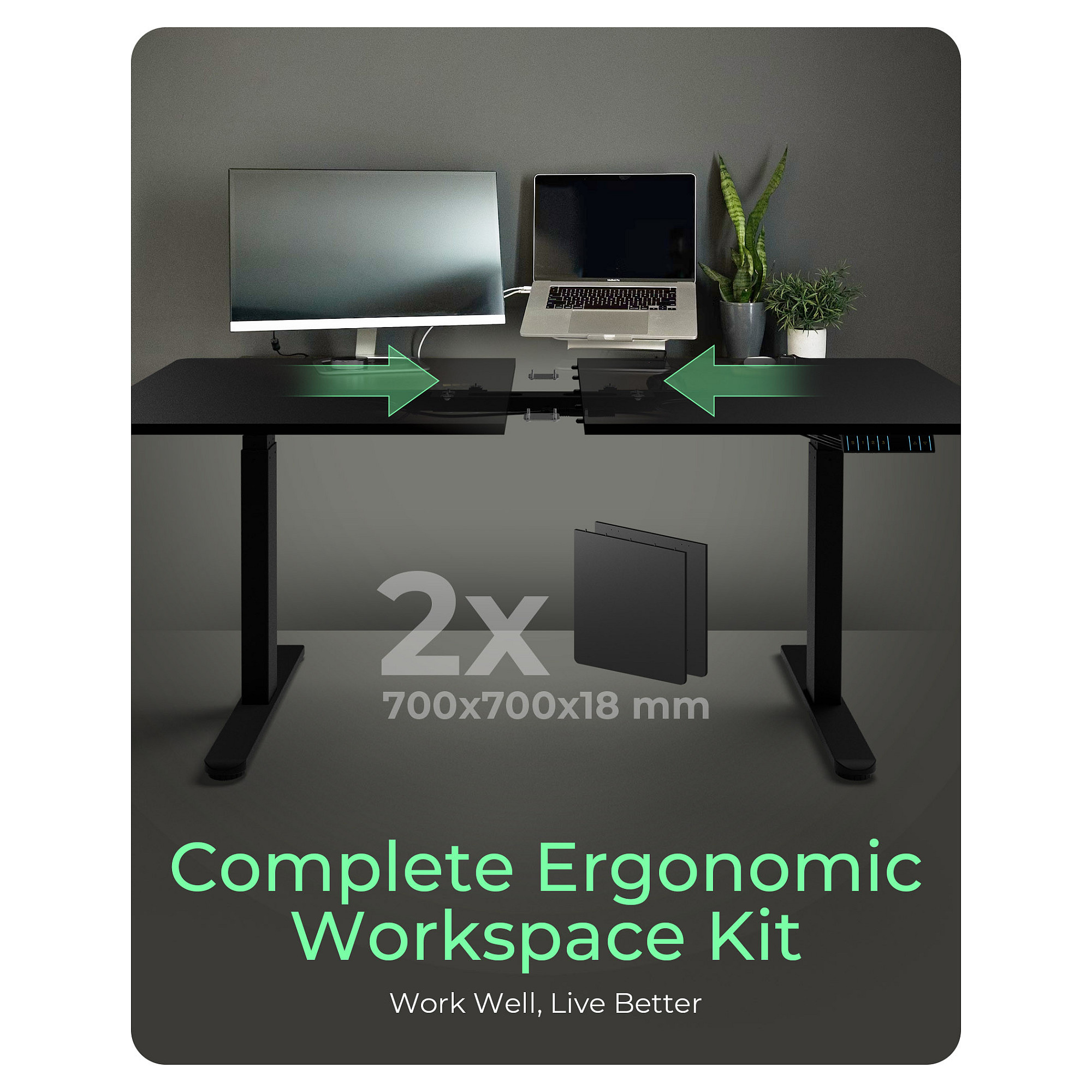 Icybox IB-EW122B-TT ergonomska električna dvižna miza-5