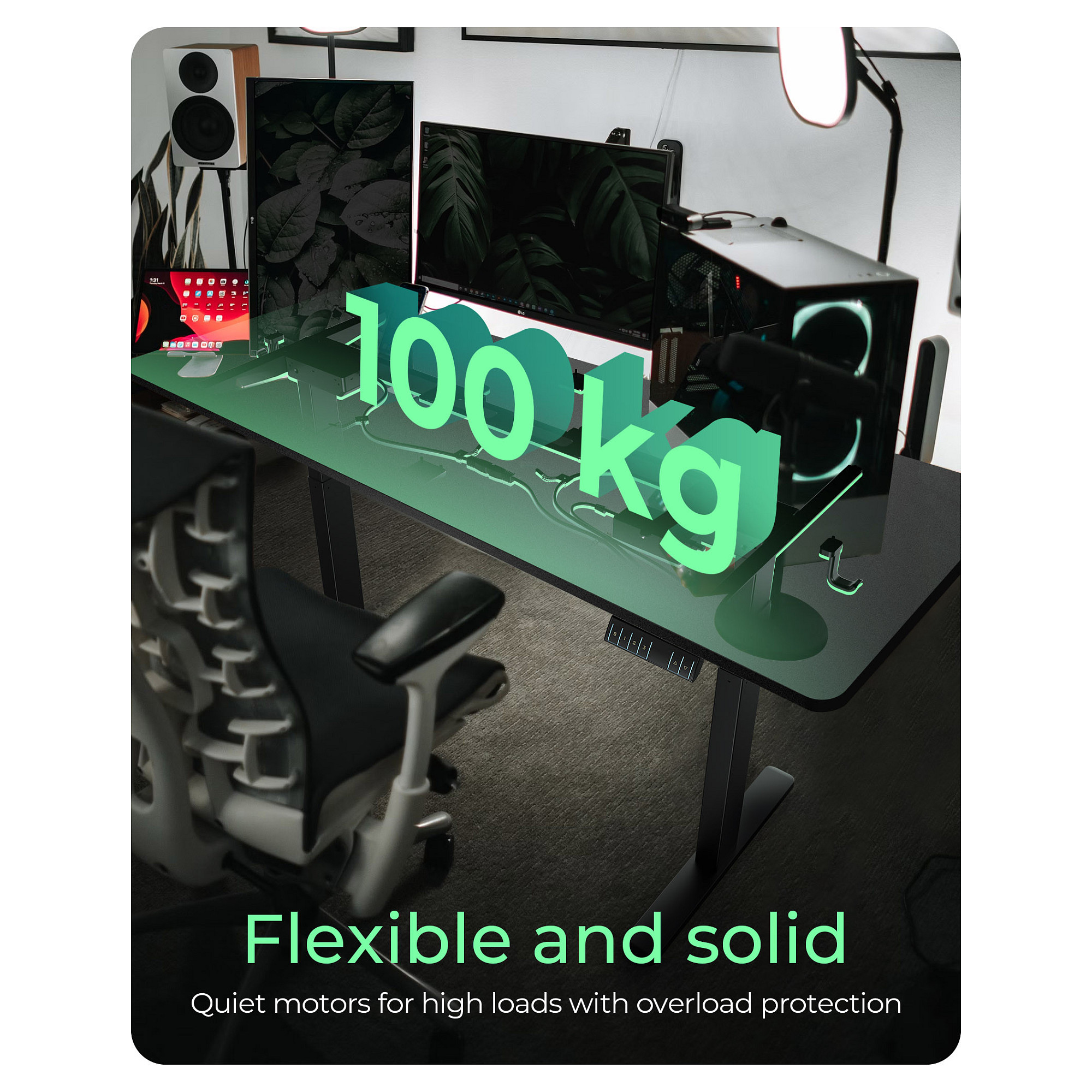 Icybox IB-EW122B-TT ergonomska električna dvižna miza-8