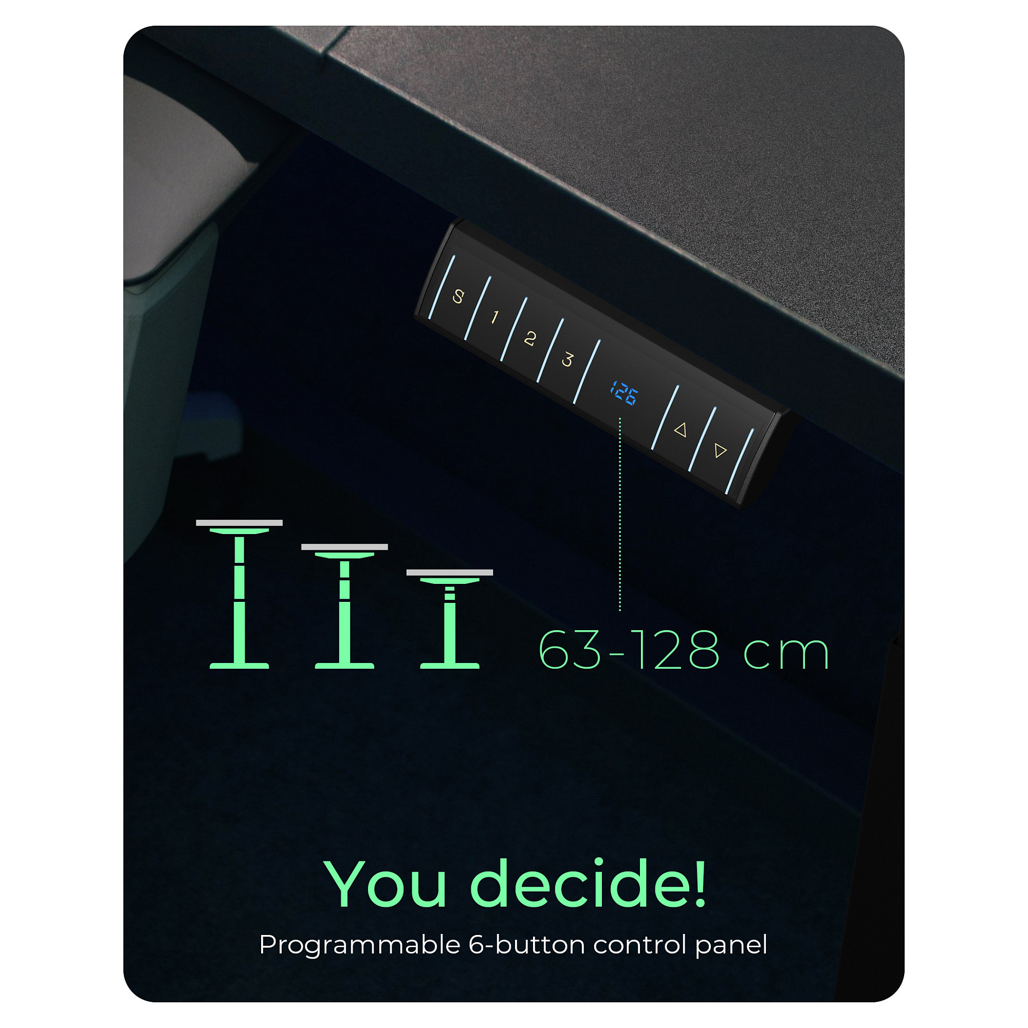 Icybox IB-EW122B-TT ergonomska električna dvižna miza-10