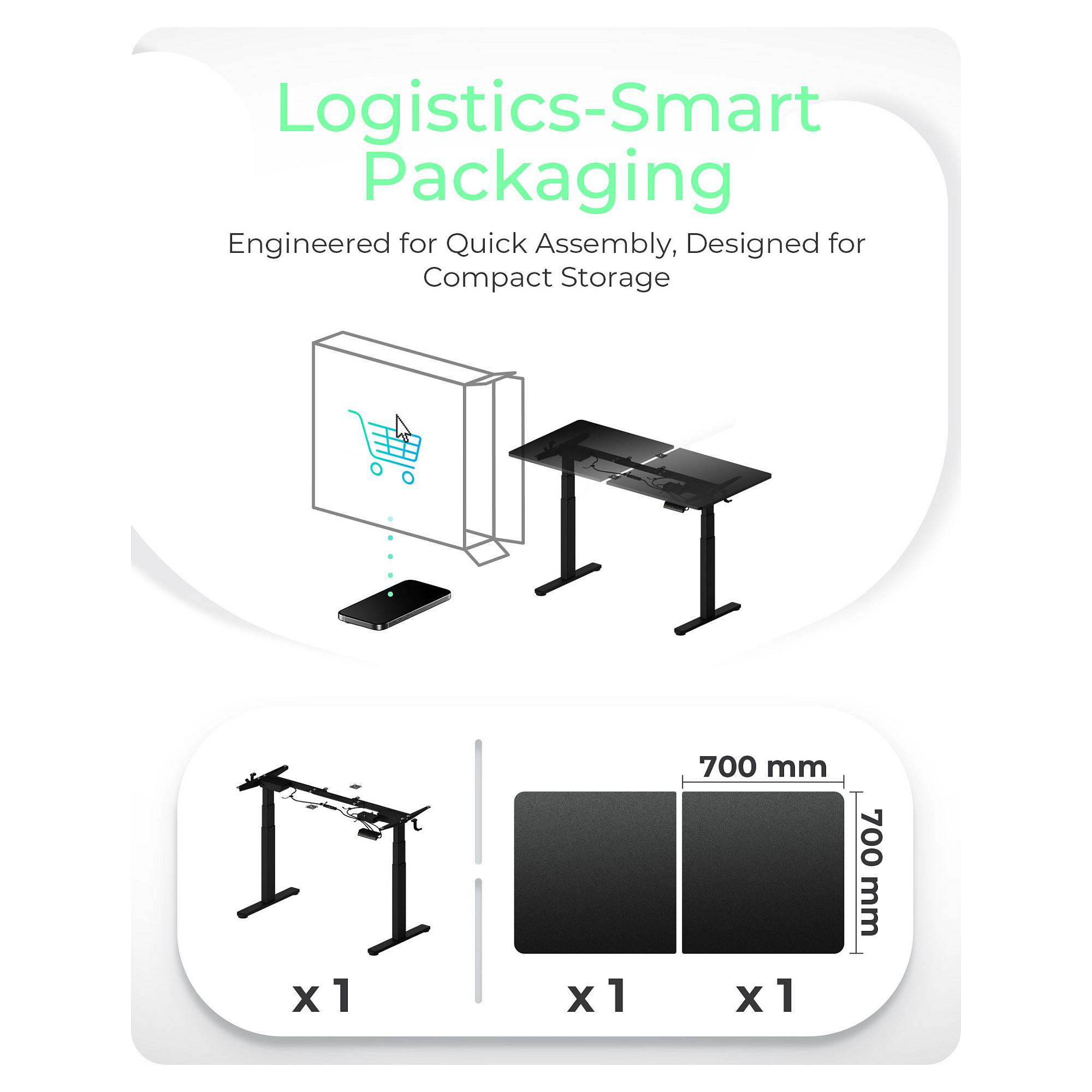 Icybox IB-EW122B-TT ergonomska električna dvižna miza-13