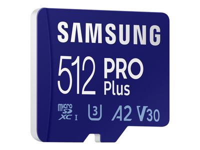 Memorijska kartica SAMSUNG PRO Plus MB-MD512KA (512GB, microSDXC, 160/120 MB/s, UHS-I U3, V30, A2, s adapterom)-2