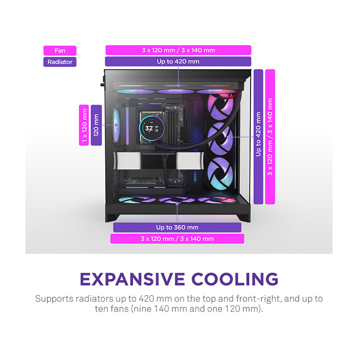 Kućište NZXT H9 FLOW RGB (all black)-7