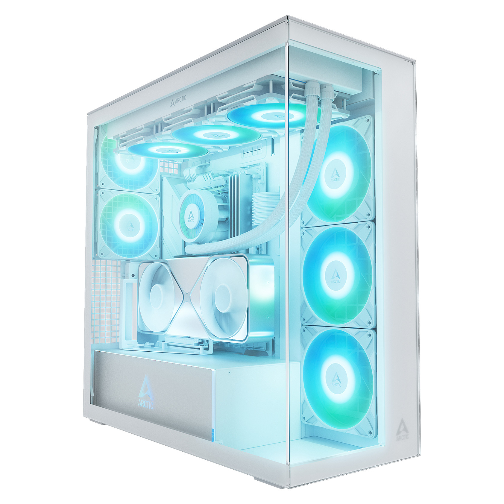 Kućište ARCTIC Xtender Vert.GPU White/Tinted Glass (vertikalna GPU, bijelo, staklo s toniranim efektom)-8