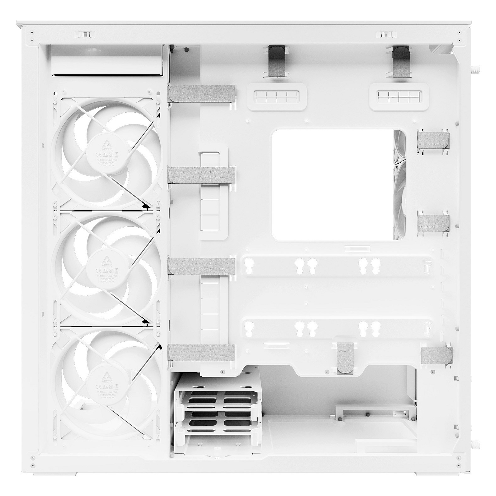Kućište ARCTIC Xtender Vert.GPU White/Tinted Glass (vertikalna GPU, bijelo, staklo s toniranim efektom)-13
