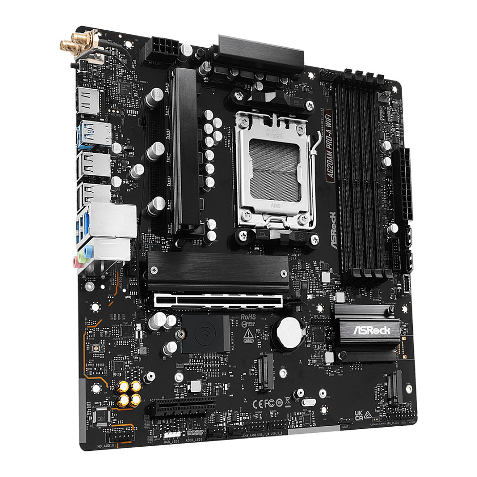 Matična ploča ASROCK A620AM Pro-A WiFi (micro ATX, Socket AM5, AMD A620A)-3