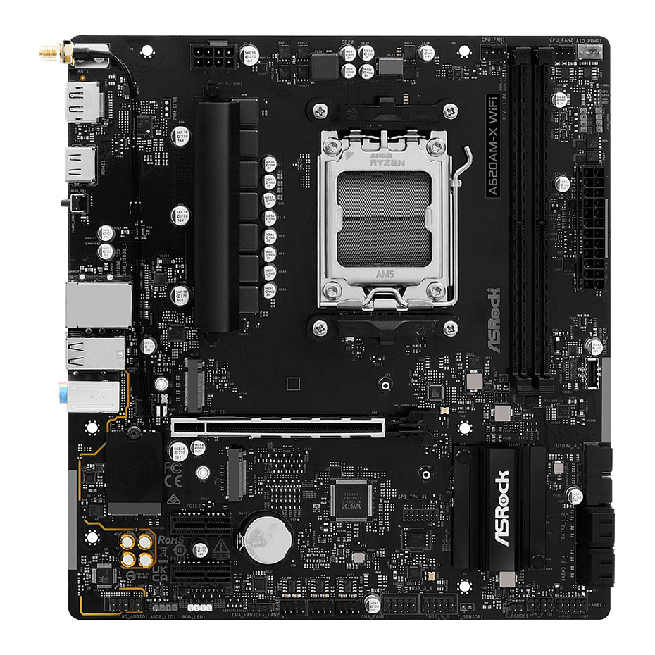 Matična ploča ASROCK A620AM-X WIFI (micro ATX, Socket AM5, AMD A620A)-2