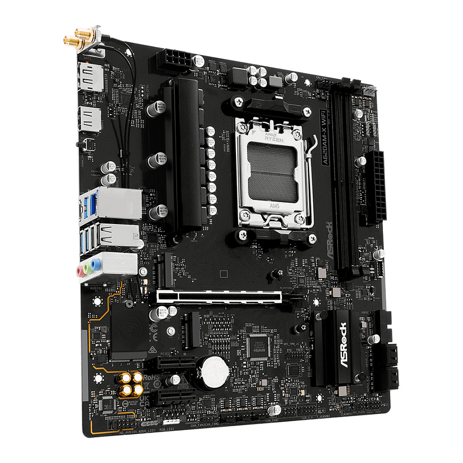 Matična ploča ASROCK A620AM-X WIFI (micro ATX, Socket AM5, AMD A620A)-3