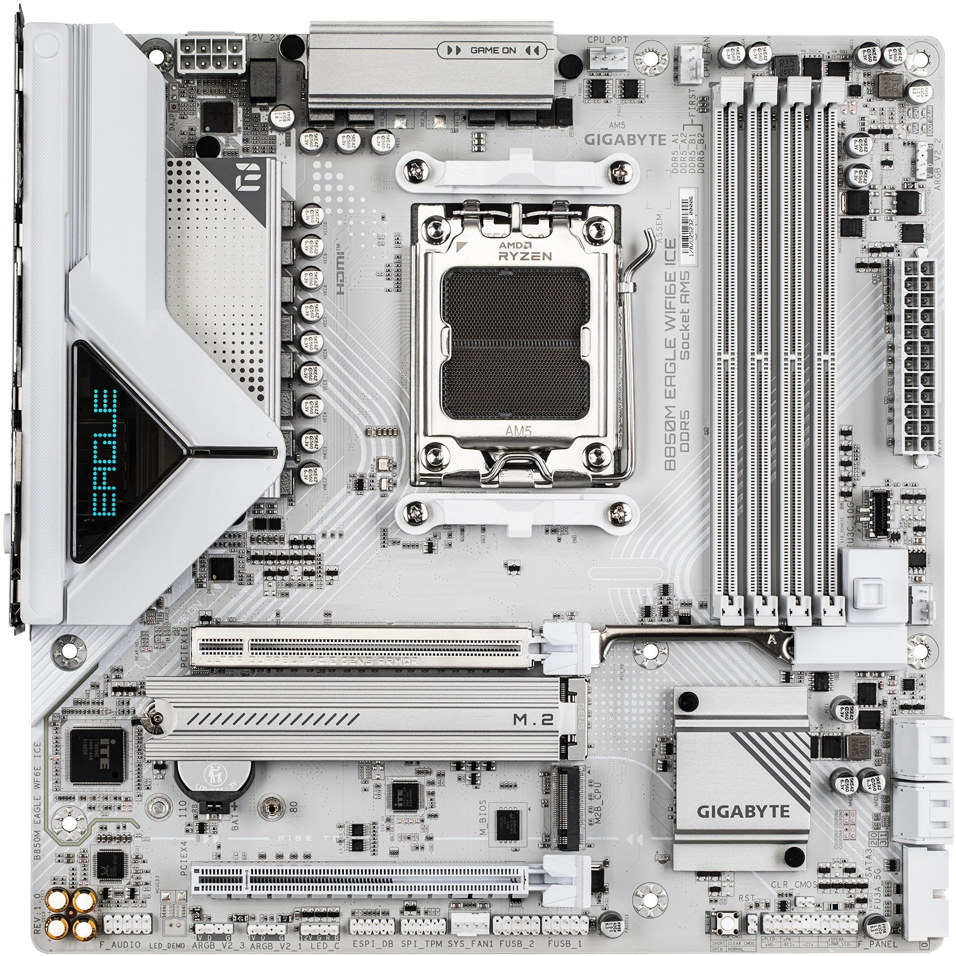 Matična ploča GIGABYTE B850M EAGLE WIFI6E ICE (Socket AM5, AMD B850, micro ATX, 2.5 Gigabit Ethernet, Wi-Fi 6E)-2