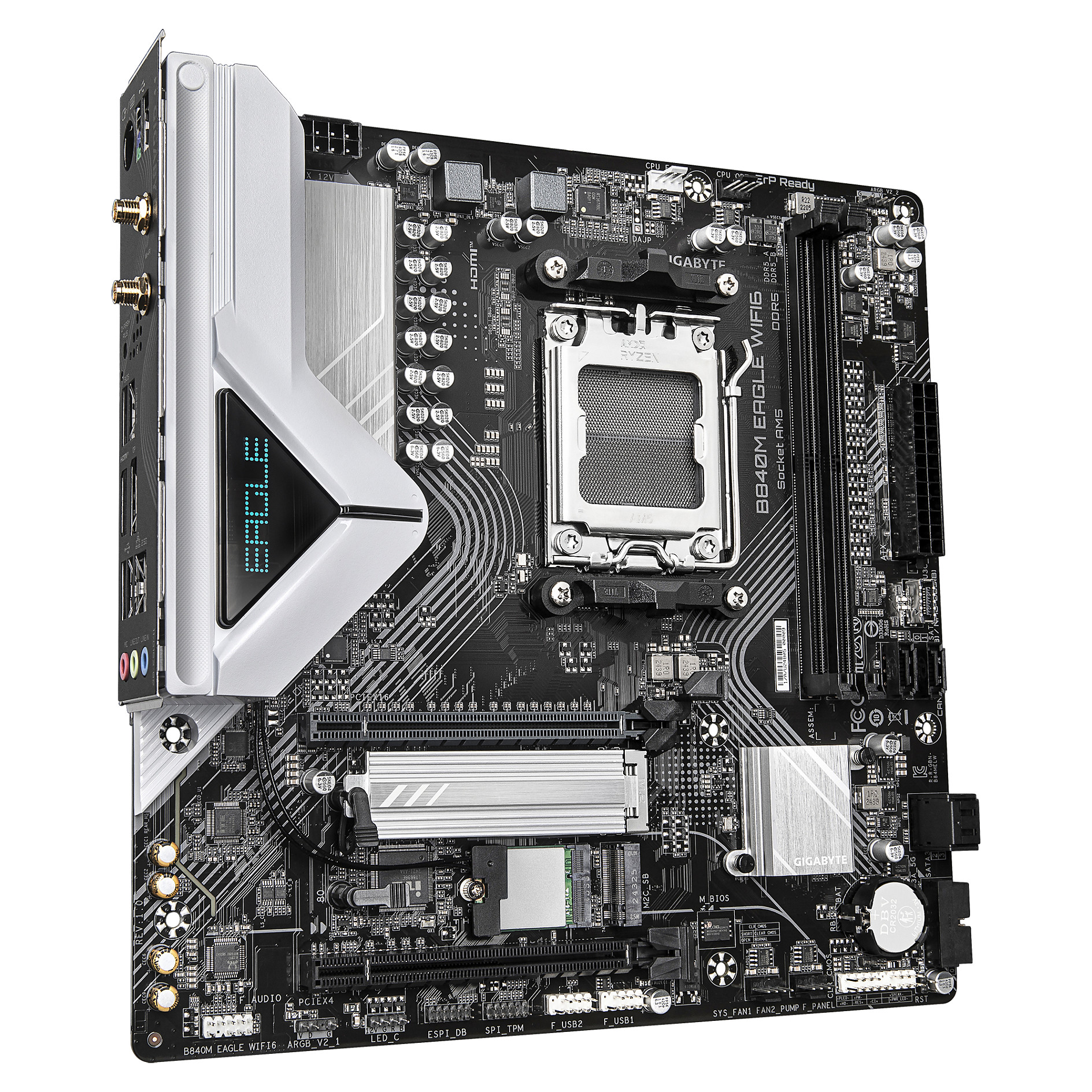 Motherboard GIGABYTE B840M EAGLE WIFI6 (micro ATX, Socket AM5, AMD B840, DDR5, PCIe 4.0, Wi-Fi 6)-3