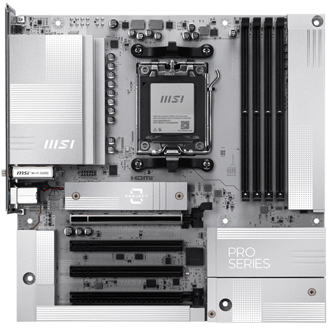 Mainboard MSI PRO B850M-A WIFI PZ Micro ATX Socket AM5 AMD B850-5