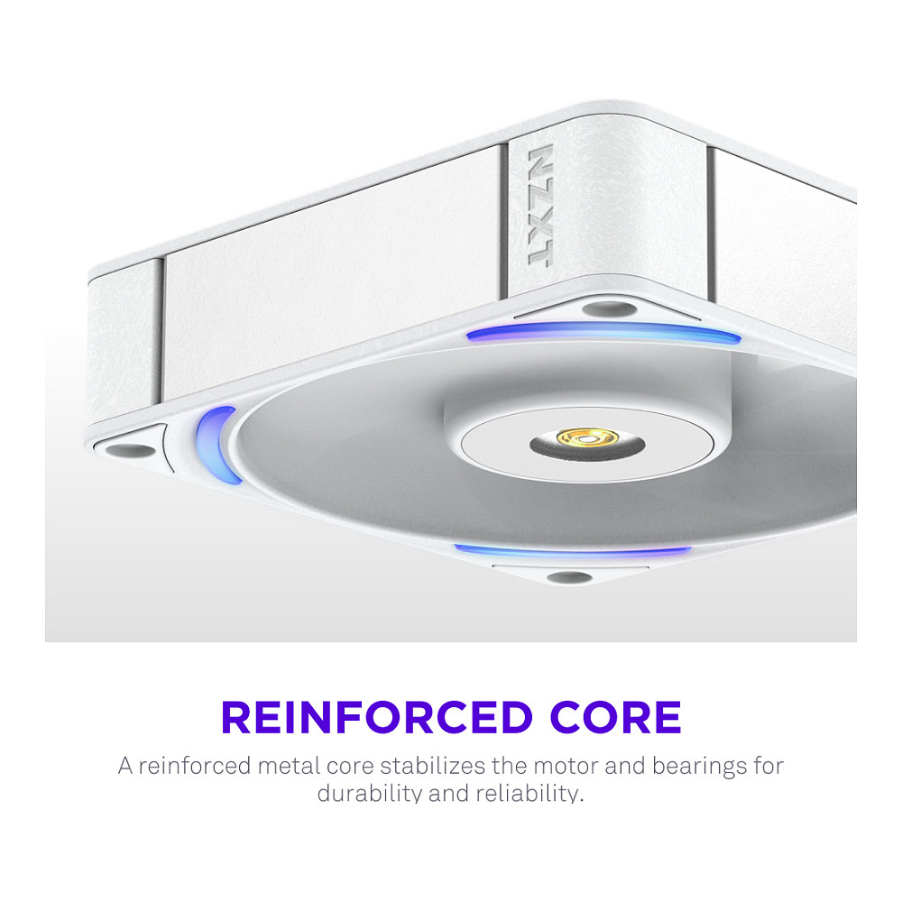 Ventilator za kućište NZXT F120 RGB Core (120mm, Bijeli)-10