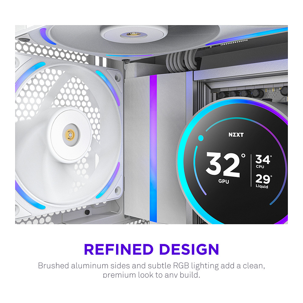 Ventilator za kućište NZXT F120 RGB Core (120mm, Bijeli)-12