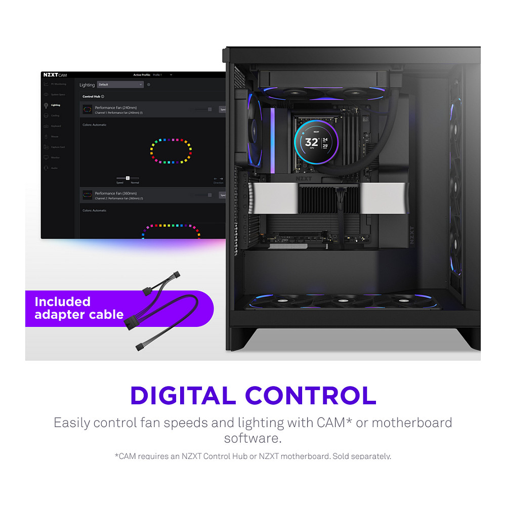 Ventilator za kućište NZXT F120 RGB Duo Twin Pack (2x120mm, crni)-4