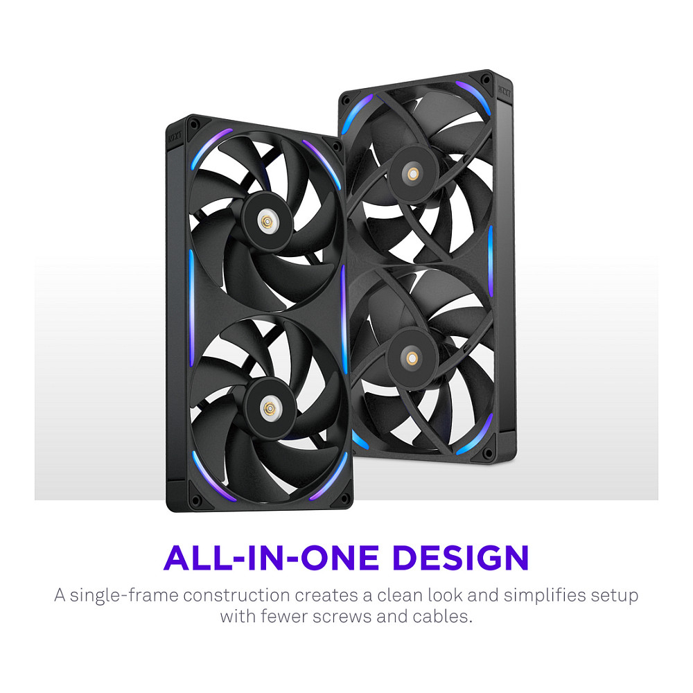 Ventilator za kućište NZXT F280 RGB Twin Pack (2x140mm, crni)-12