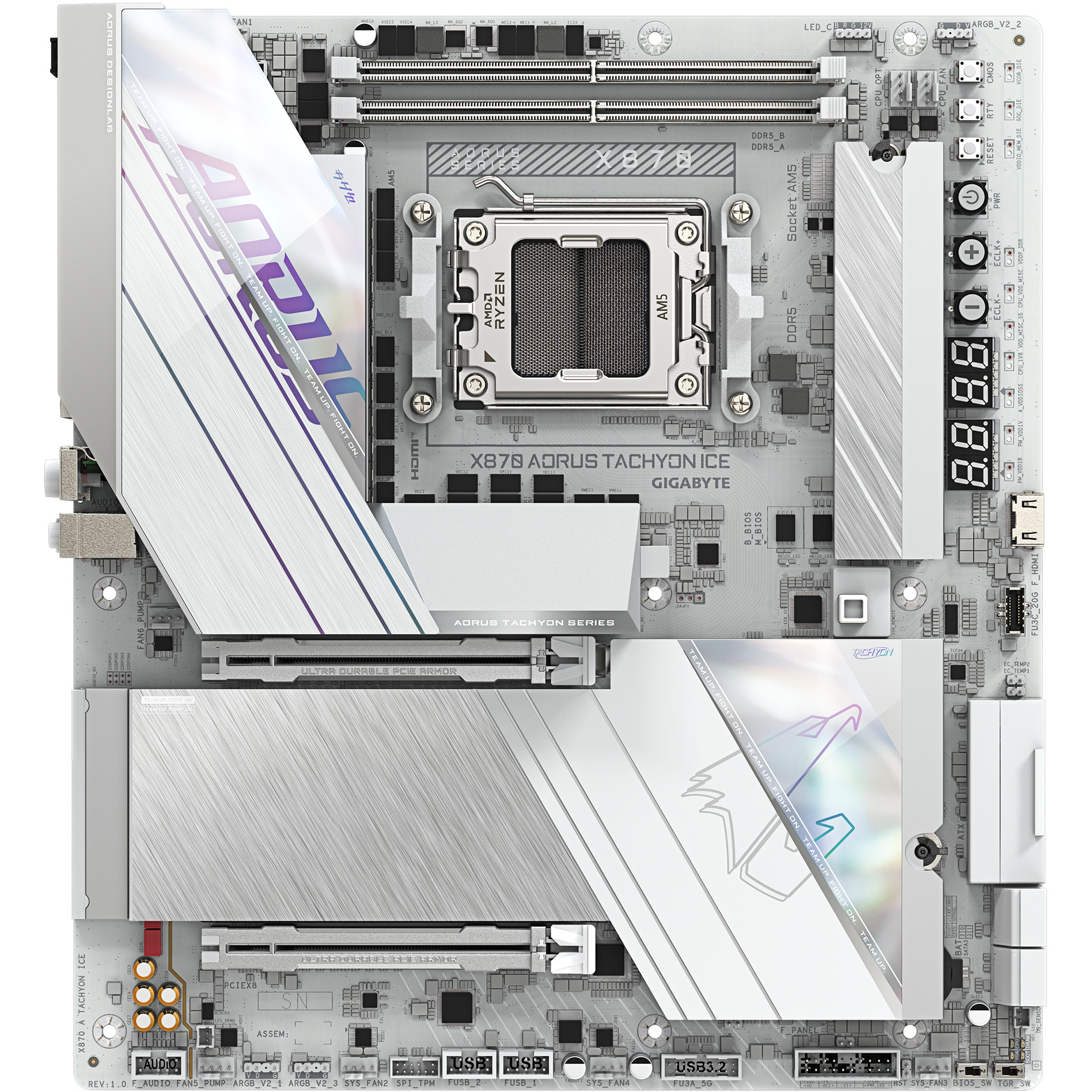 Mainboard GIGABYTE X870 AORUS TACHYON ICE E-ATX Socket AM5 AMD X870-5