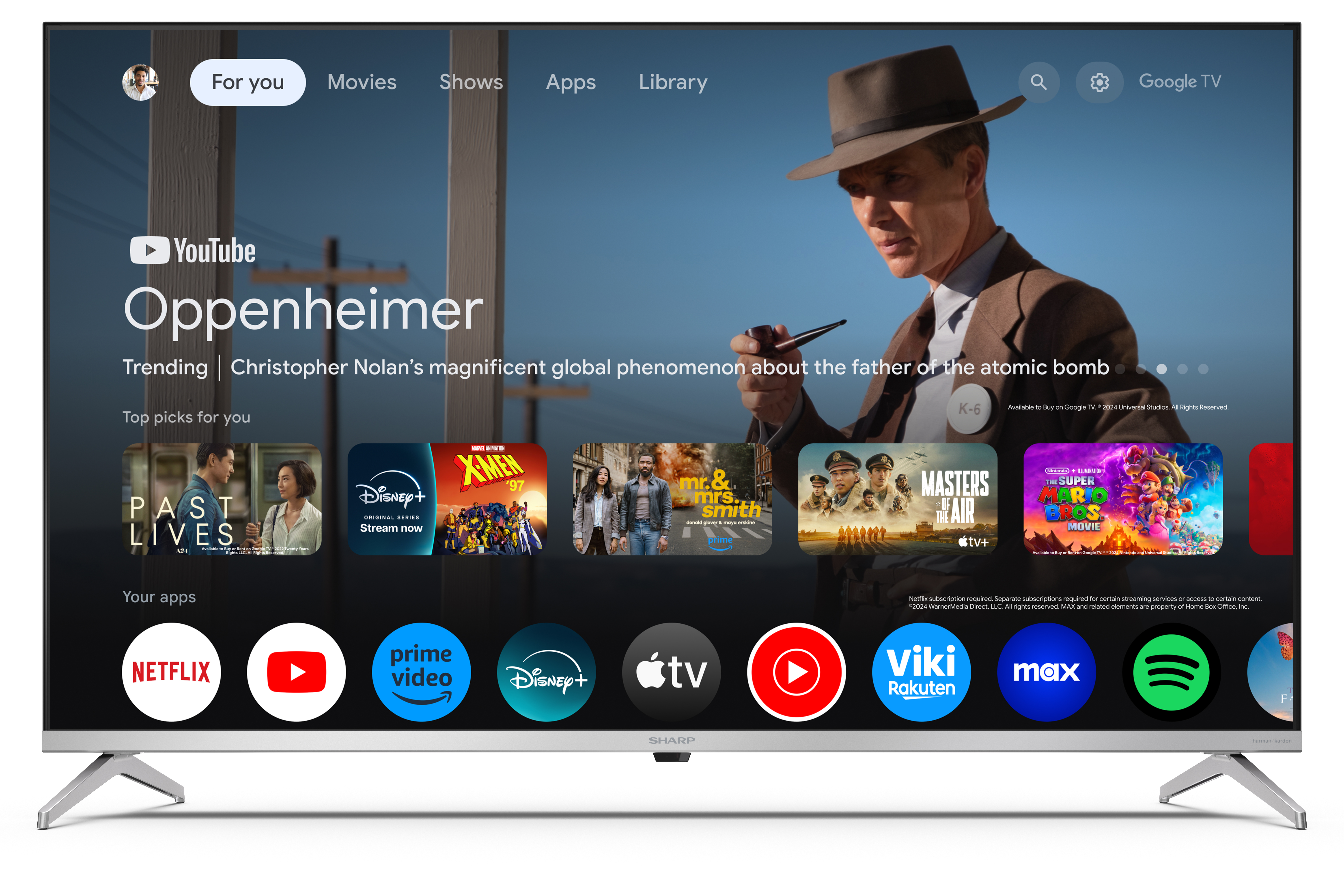 TV SHARP 43GP6265E (108 cm, QLED, Google TV, 4K Ultra HD, Smart TV, DVB-T/T2/C/S/S2, 4 god jamstva)-1