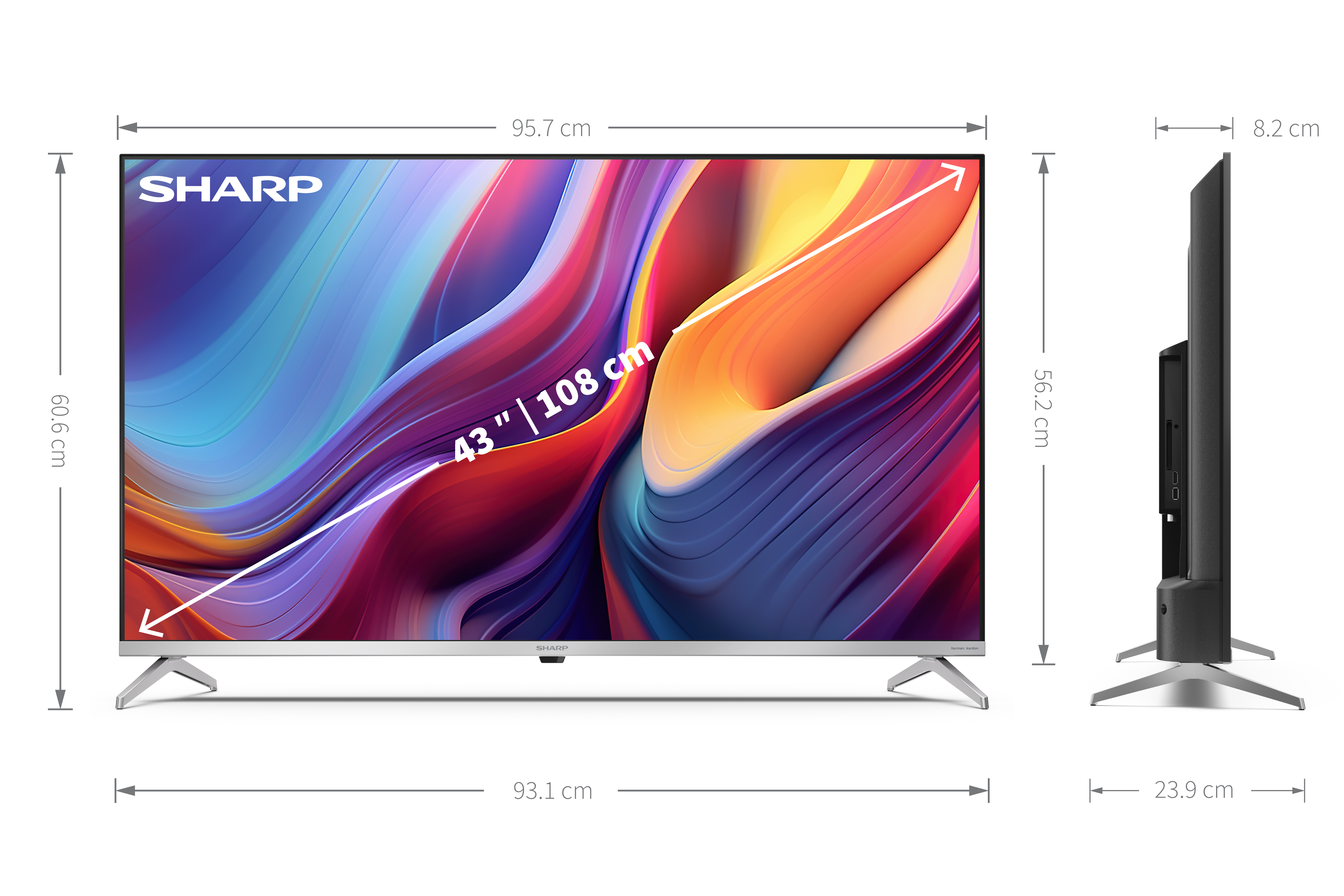 TV SHARP 43GP6265E (108 cm, QLED, Google TV, 4K Ultra HD, Smart TV, DVB-T/T2/C/S/S2, 4 god jamstva)-5
